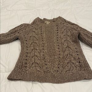 Brown Cable Knit Sweater by Lucky Brand in size S